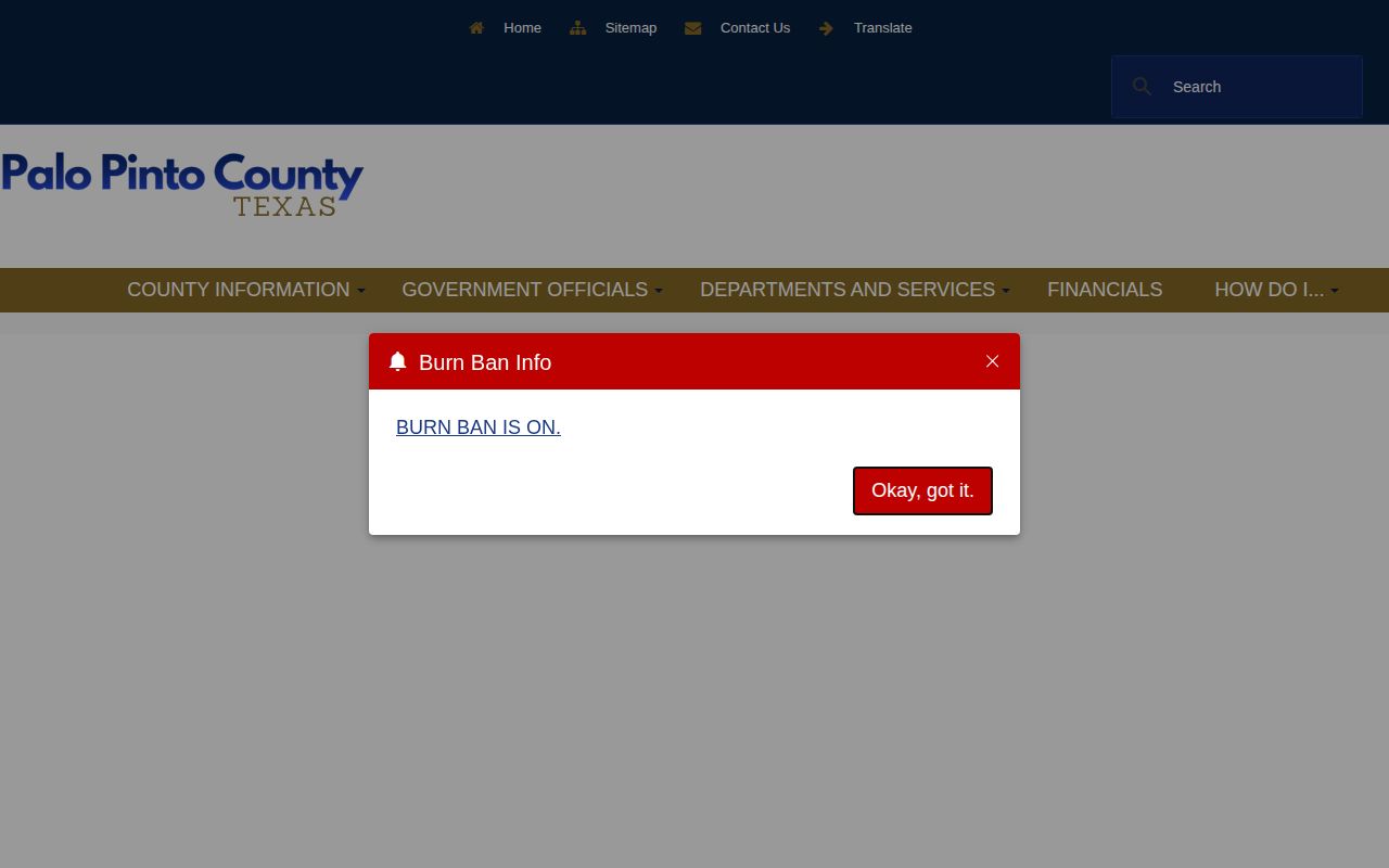 Official Palo Pinto County CSCD office page